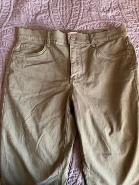 LOFT Olive Green High-Rise Skinny Pants